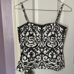 White House black market corset top